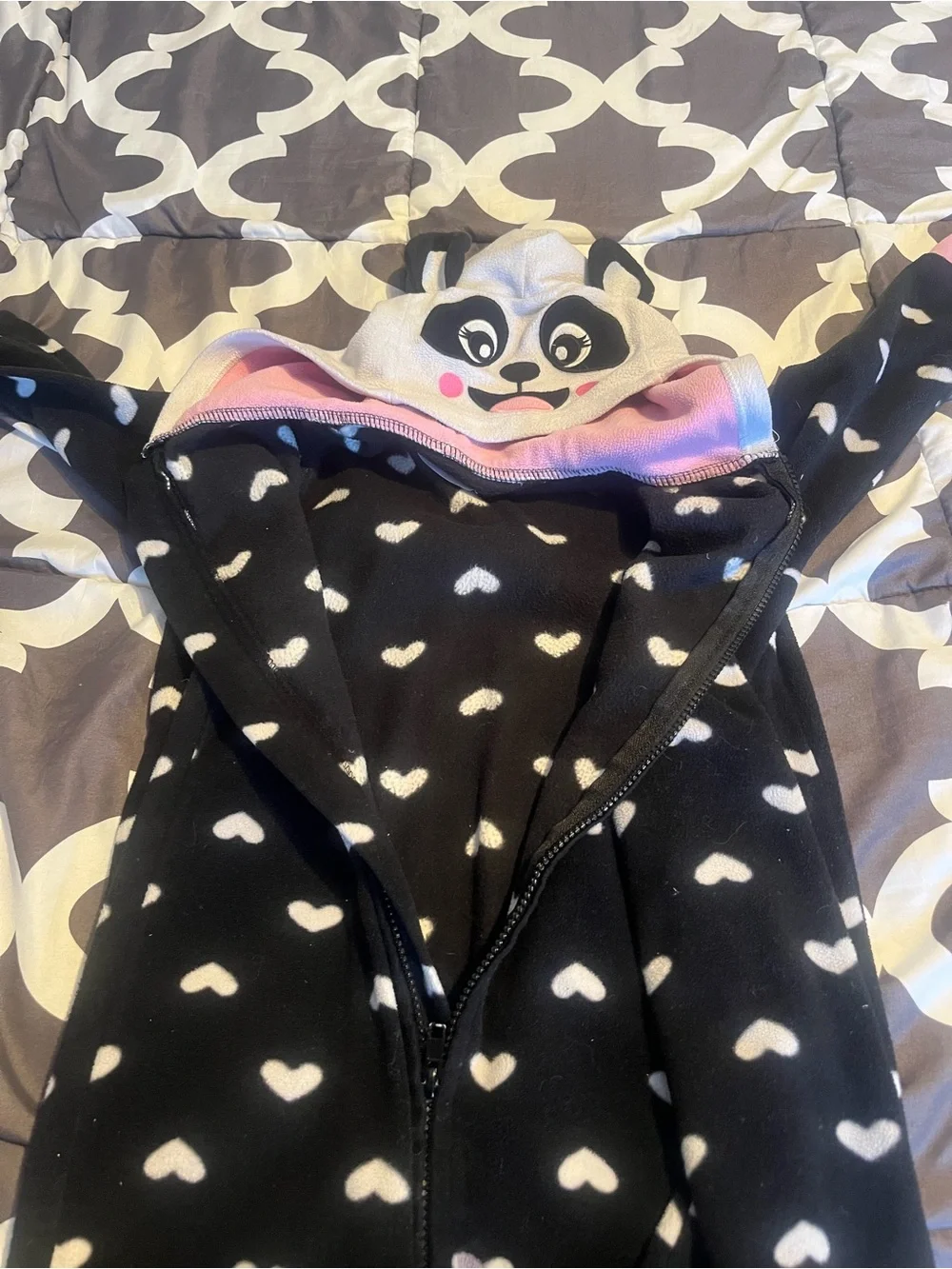 Panda onsie pajamas size 7